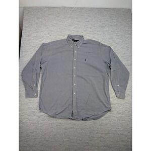 Ralph Lauren Shirt Mens XL Gingham Check Button Down Blake Classic Fit Dress Shi